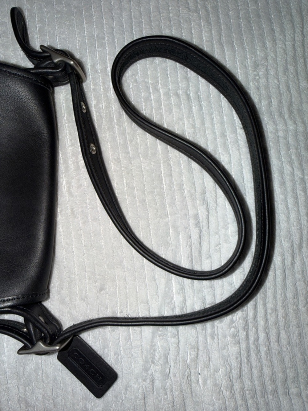 Coach Black Leather Turn-Lock Crossbody Bag - Picture 8 of 14